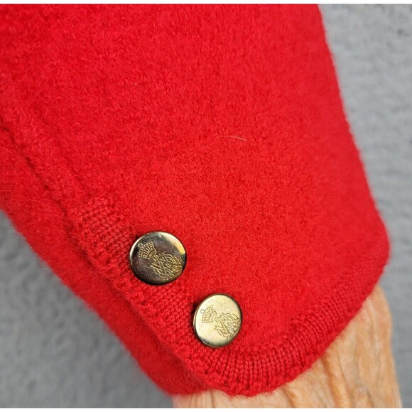 100% Wool Red Women's Blazer - Picture 8 of 16